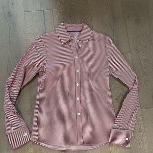 Size 2 red and white stripe Ted Baker dress shirt.